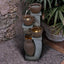 Westin Fountain 33" Tall Cascading Rustic Bowls Fountain with LED Lights Yard Decoration