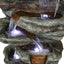 Westin Fountain 48" Tall Outdoor 6-Tier Amazonian Rainforest Waterfall Fountain with 30 LED LightsGPF220048