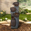 Westin Fountain 33" Tall Cascading Rustic Bowls Fountain with LED Lights Yard Decoration