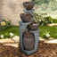 Westin Fountain 33" Tall Cascading Rustic Bowls Fountain with LED Lights Yard Decoration