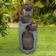 Westin Fountain 33" Tall Cascading Rustic Bowls Fountain with LED Lights Yard Decoration