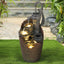 Westin Fountain 32" Tall Outdoor 4-Tier Barrel Pump Waterfall Fountain