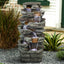 Westin Fountain 48" Tall Outdoor 6-Tier Amazonian Rainforest Waterfall Fountain with 30 LED LightsGPF220048