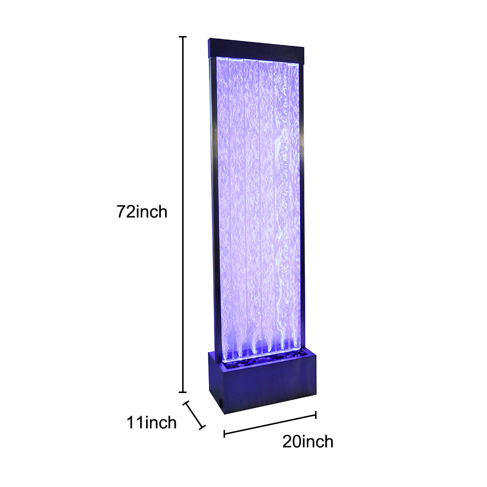 Westin Fountain 72"H Indoor Bubble Wall Fountain with Color-Changing LED Lights and Remote