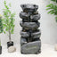 Westin Home Garden Water Feature, Indoor/Outdoor  Water Fountain with Pump & Warm White Light