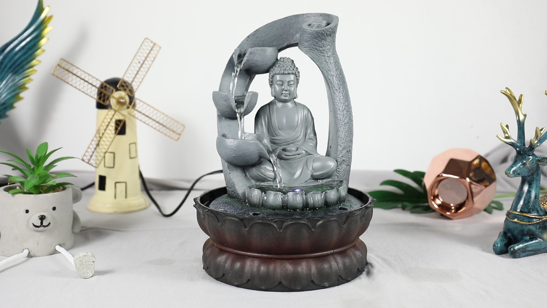 Westin Fountain Tabletop Buddha Decoration Zen Meditation Fountain