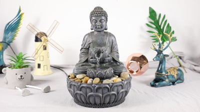 Westin Home Garden Water Feature, Tabletop Buddha Water Fountain TQX202601