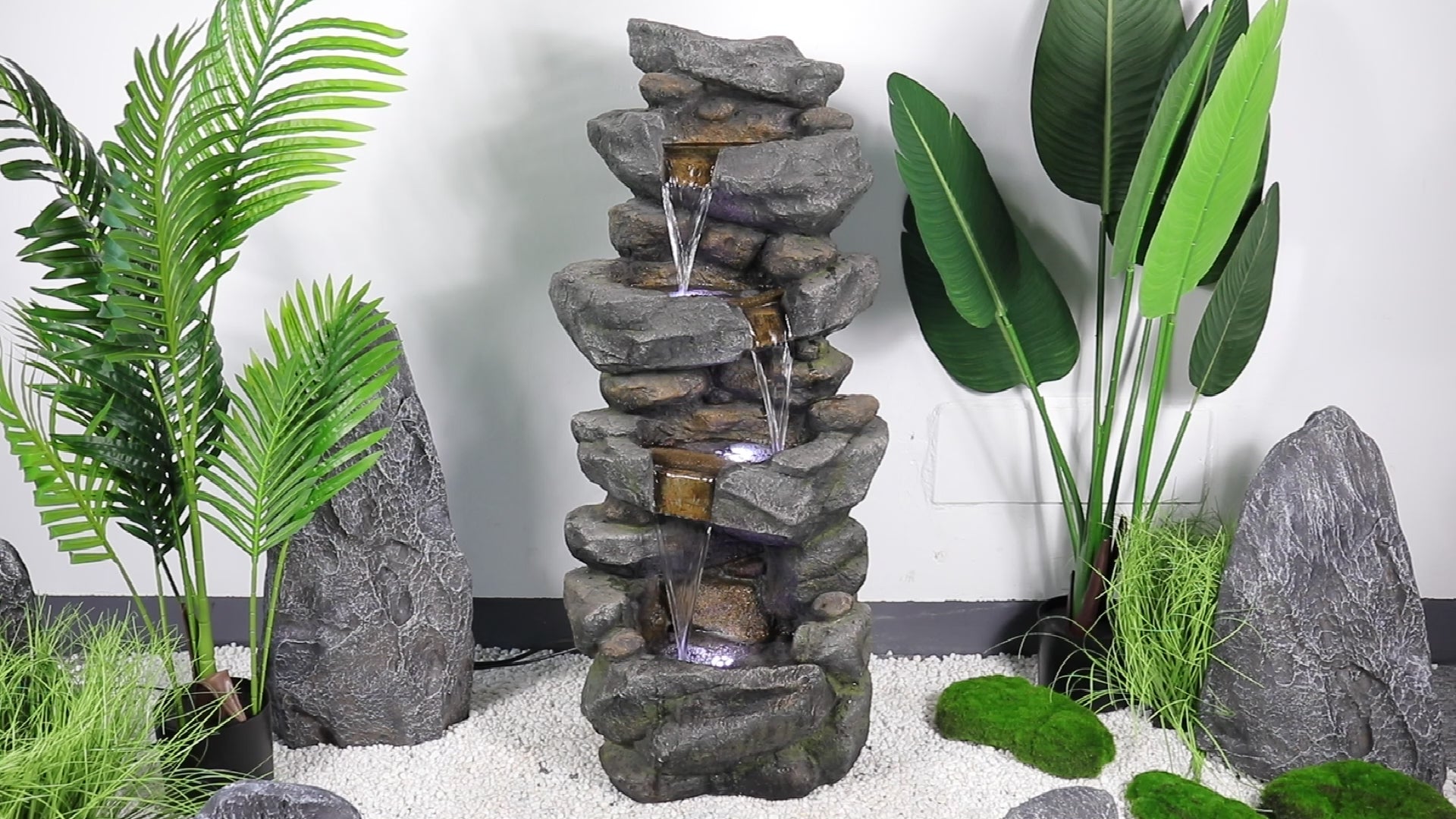 Westin Fountain 40-in H Resin Rock Indoor/Outdoor Fountain