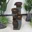 Westin Fountain 33" Tall Cascading Rustic Bowls Fountain with LED Lights Yard Decoration