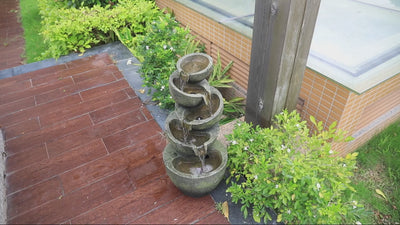 Westin Floor Water Fountain 23.5-in H 5 Tiered Outdoor Fountain