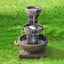 Westin Fountain 16.4-in H Resin Tiered Outdoor Rustic Pots with Light