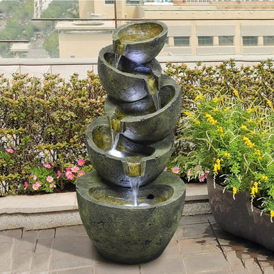 Westin Floor Water Fountain 23.5-in H 5 Tiered Outdoor Fountain