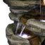 Westin Home Garden Water Feature, Indoor/Outdoor 5-tier Symmetry Large Water Fountain with Pump & Cool White Light