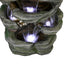 Westin Home Garden Water Feature, Indoor/Outdoor 5-tier Symmetry Large Water Fountain with Pump & Cool White Light