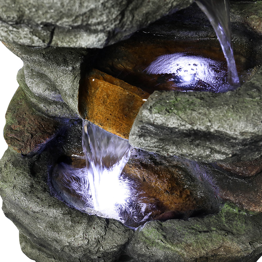 Westin Fountain 32.6" H Outdoor Resin waterfall Fountain w/Light 