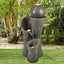 Westin Fountain 24"H Outdoor Garden Waterfall Curved Fountain w/LED Light