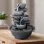 Westin Fountain 10.6-Inch H 4-Tier Bowls Cascading Tabletop Fountain with LED Light