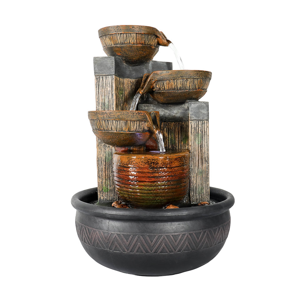 Westin Home Garden Water Feature, Indoor Tabletop 4-tier Water Fountain