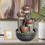 Westin Home Garden Water Feature, Indoor Tabletop 4-tier  Water Fountain YDS31001