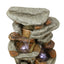 Westin Fountain 29" H Outdoor 4-Tier Rock Water Fountain w/LED Lights