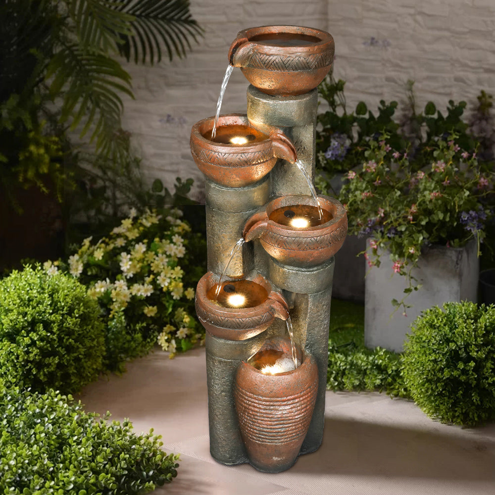 Westin Fountain 39.7'' 5-tier Outdoor Resin Fountain w/ Lights