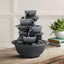 Westin Fountain 10.6-Inch H 4-Tier Bowls Cascading Tabletop Fountain with LED Light