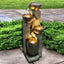 Westin Home Garden Water Feature, Indoor/Outdoor 4-tier Large Water Fountain with Pump & Warm White Light