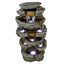 Westin Home Garden Water Feature, Indoor/Outdoor 5-tier Symmetry Large Water Fountain with Pump & Cool White Light