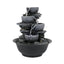 Westin Fountain 10.6-Inch H 4-Tier Bowls Cascading Tabletop Fountain with LED Light