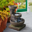 Westin Fountain 16.4-in H Resin Tiered Outdoor Rustic Pots with Light