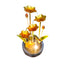 Westin Home Garden Water Feature, Indoor/Outdoor Flower Iron Water Fountain with Pump & Cool White Light