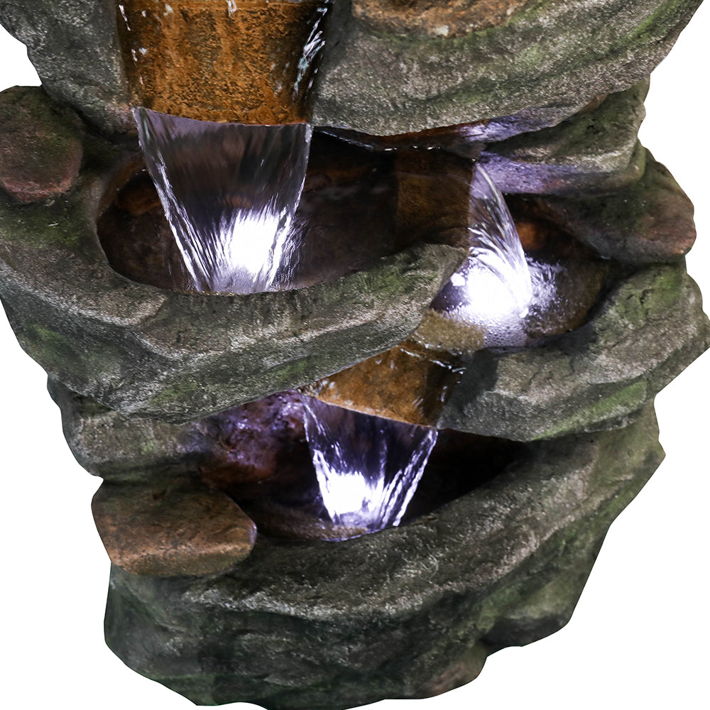 Westin Fountain 40.6" H Resin Rock Outdoor Water Fall w/LED Light.