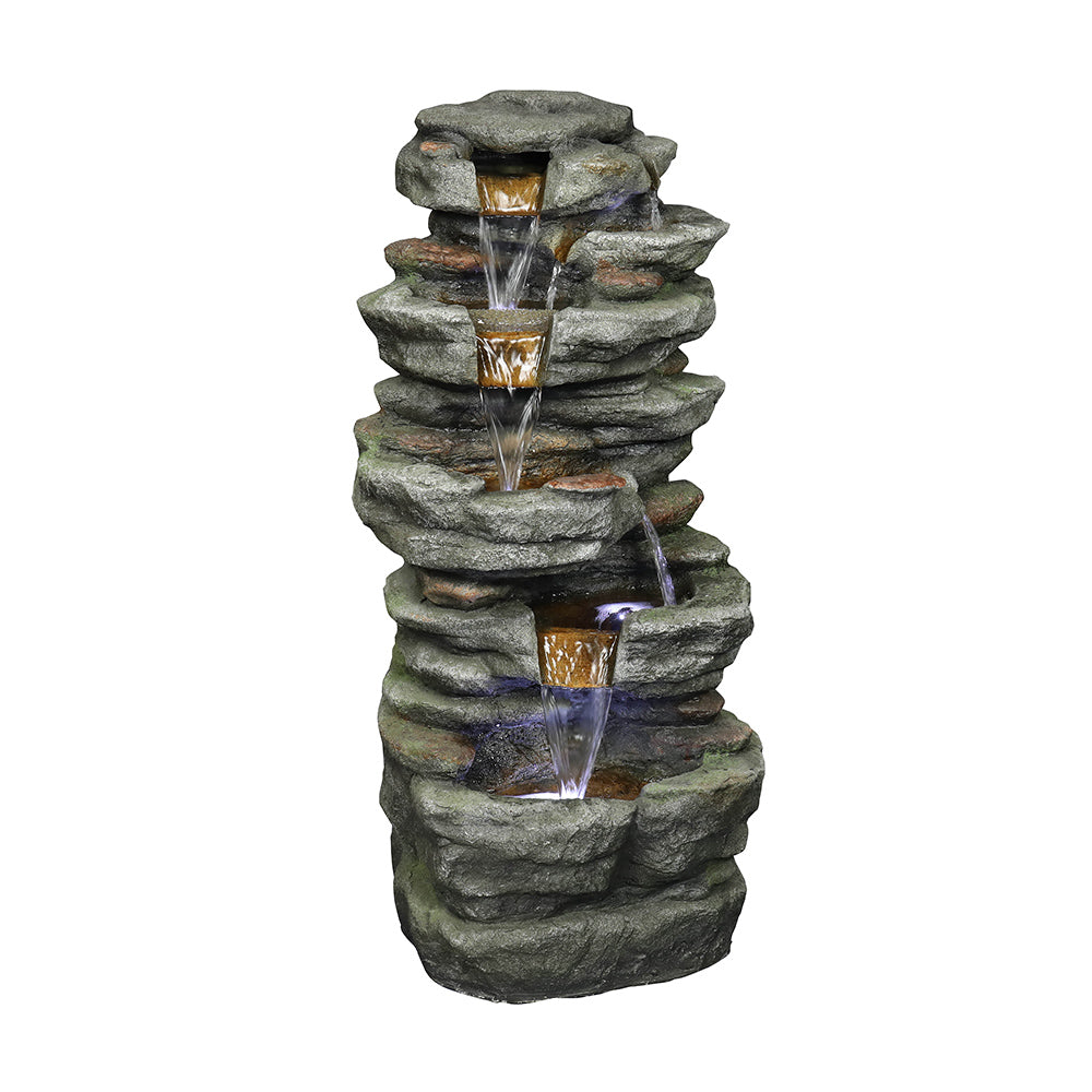 Westin Fountain 32.6" H Outdoor Resin waterfall Fountain w/Light 