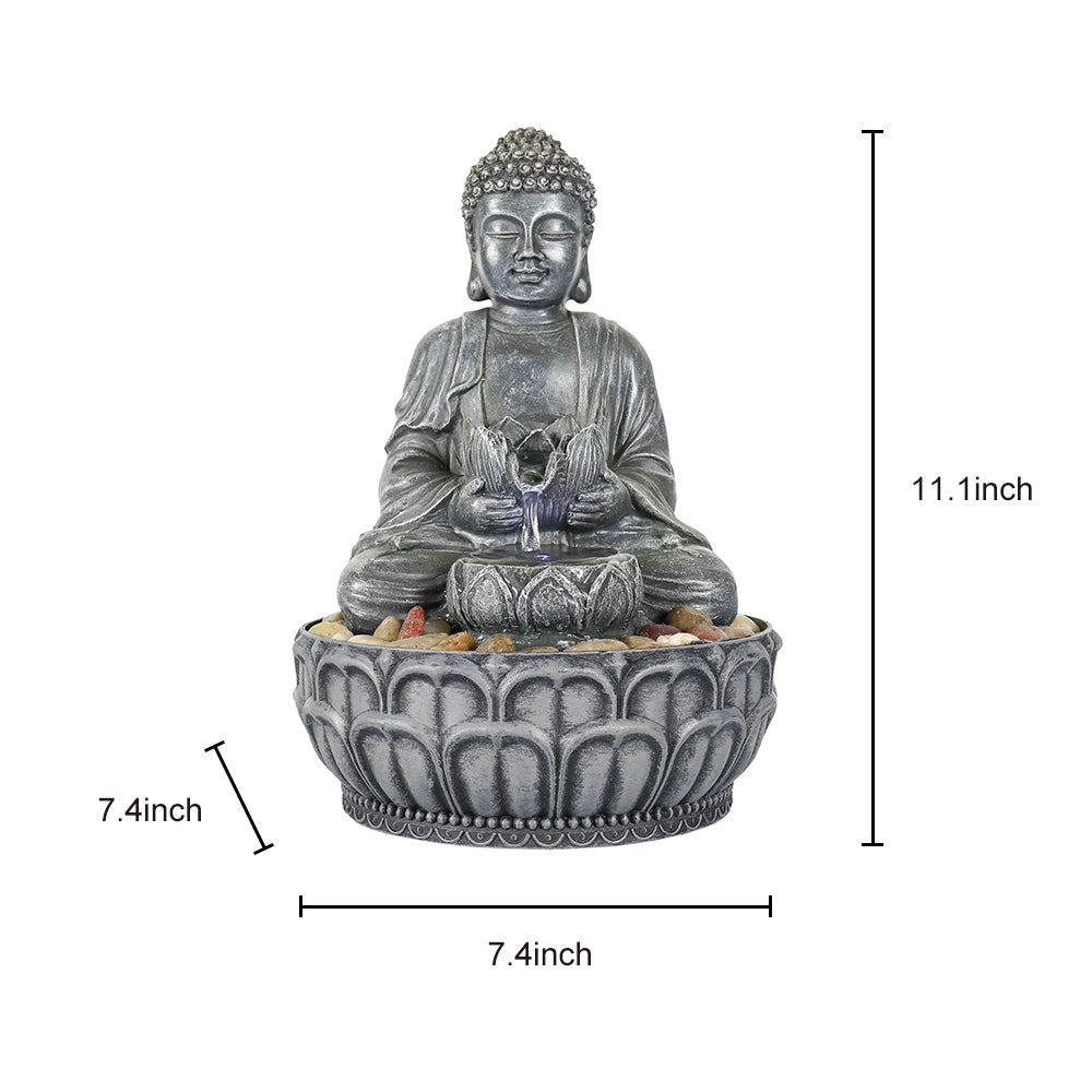 Westin Home Garden Water Feature, Tabletop Buddha Water Fountain TQX202601