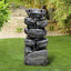 Westin Home Garden Water Feature, Indoor/Outdoor  Water Fountain with Pump & Warm White Light