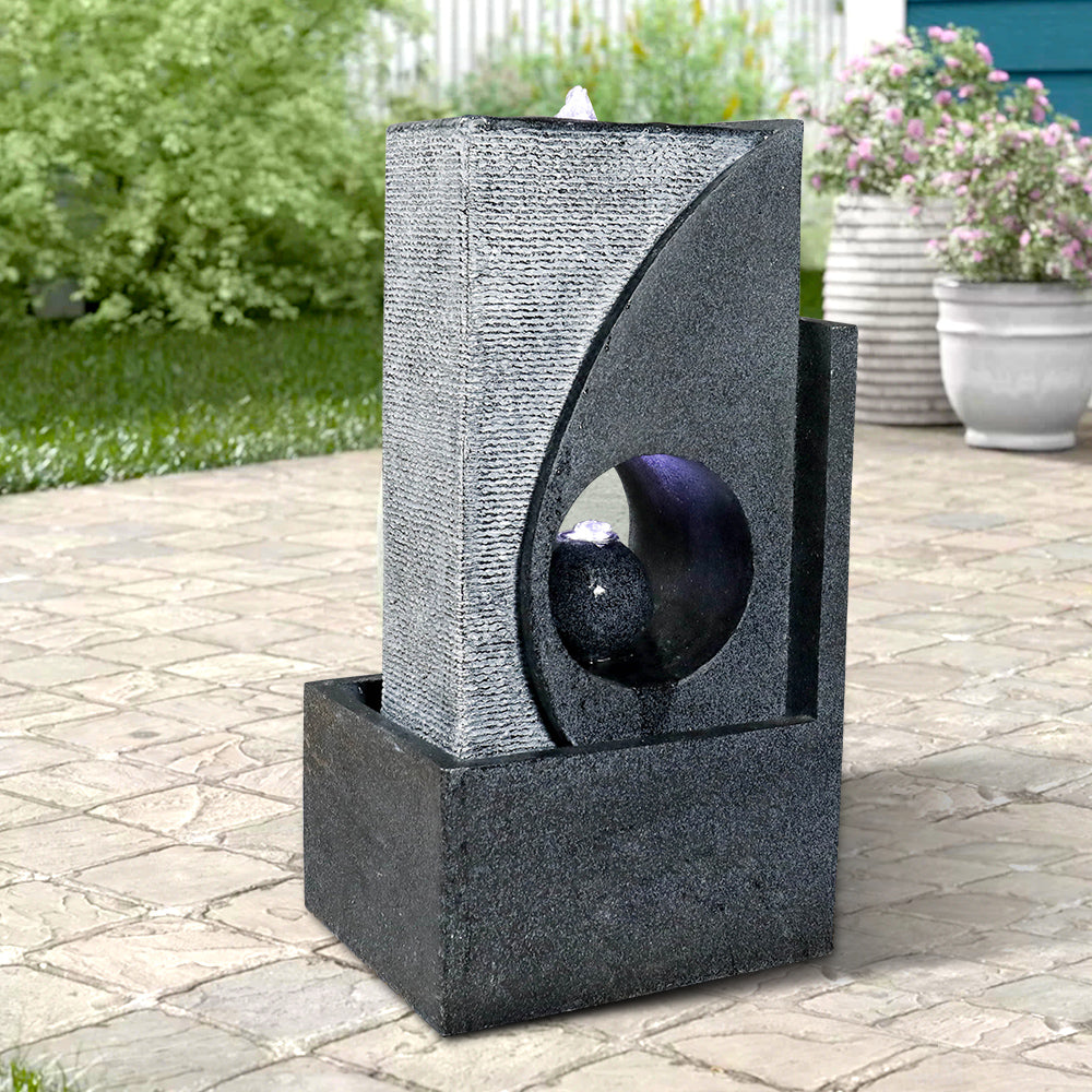 Westin Fountain 24.4" Home Modern Sphere Water Fountain w/Led Lights