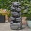 Westin Home Garden Water Feature, Indoor/Outdoor  Water Fountain with Pump & Warm White Light