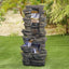 Westin Fountain 40-inch Outdoor Fountain with Lights Rockery Waterfall