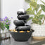 Westin Home Garden Water Feature, 5-Tier Tabletop Water Fountain with Illuminated Crystal Ball Accent